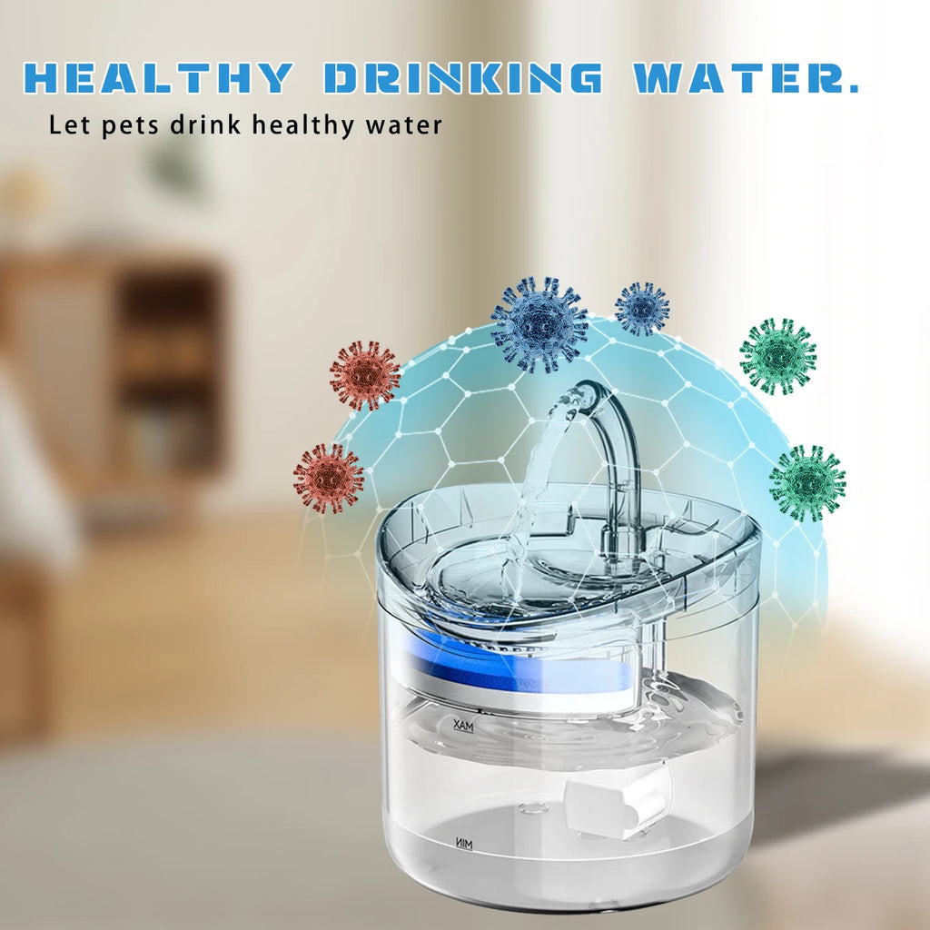 Automatic Cat Dog Water 2L Well With Water Tap Dog Water Sp Ender Transparent Filter Drinker Pet Sensor Drink Food Automatic HIP