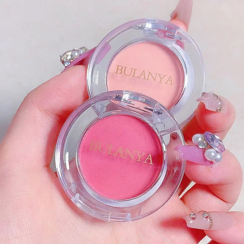 Nude Matte Blush Highlighter Contouring Powder Creamy Monochrome Women Peach Orange Natural Blush Purple Blue Face Brightening HIP