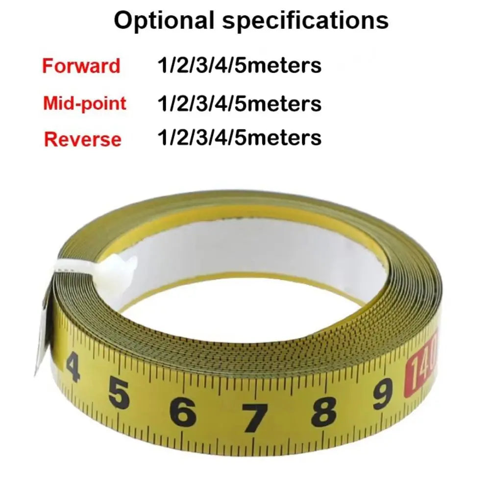 Self-Adhesive Stainless Steel Metric Tape Measure 1–5M Adhesive Tape Measure HIP
