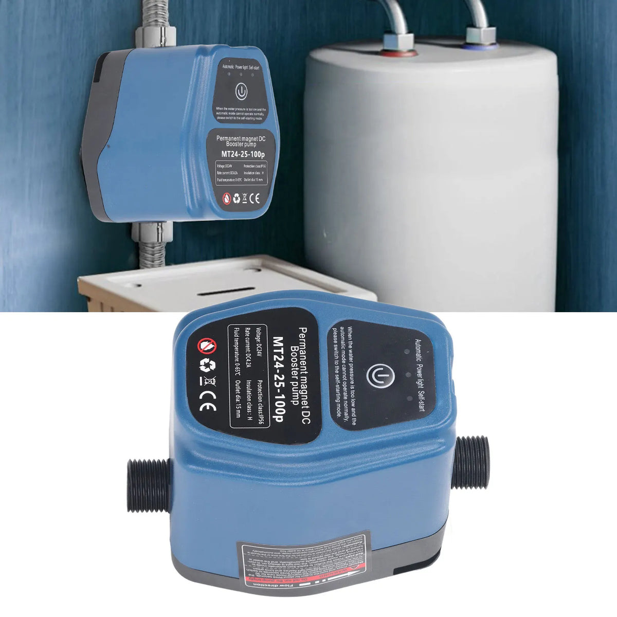 Water Pressure Booster Pump 100W 24V 25L IP56 Intelligent Sensing Automatic Shower Booster Pump HIP