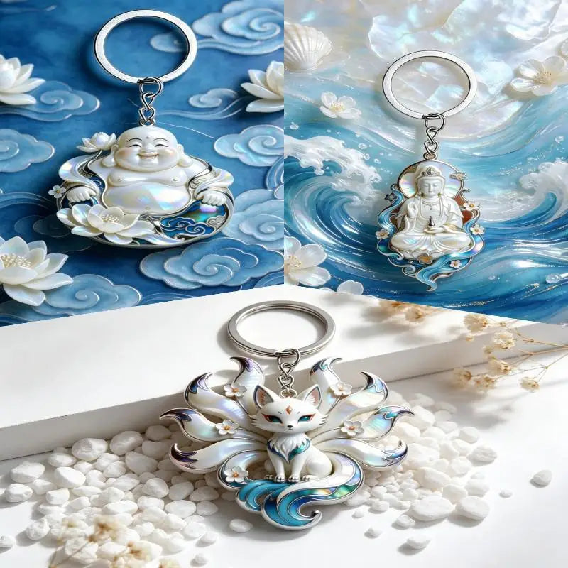 Nine-Tailed Fox Enamel Pendant – Necklace & Bag Charm Enamel Pendant Charm HIP 3pcs A9