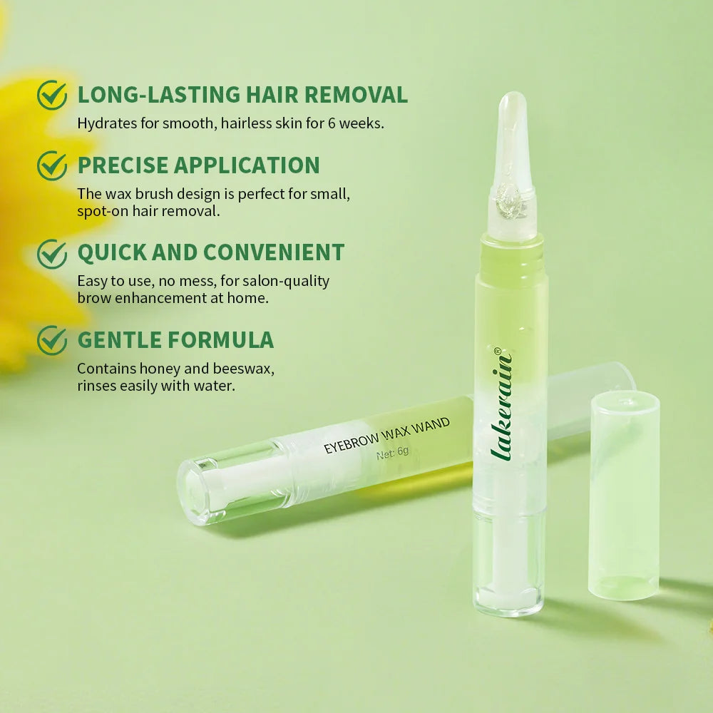 Hair Removal Set Hair & Paper Wax Depilatory Wax Pen for Eyebrow & Facial Hair Gentle Long-Lasting Hair Removal Kit HIP