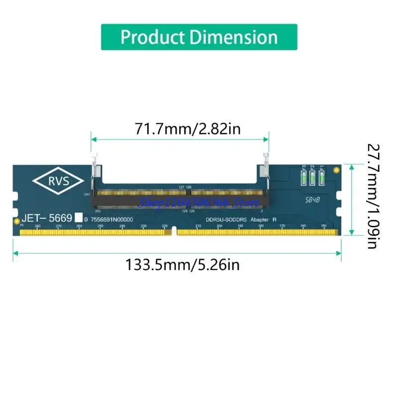 SO DDR5 to DDR5 U DIMM Adapter Module – 6-Layer PCB Test Board Memory Adapter Module HIP