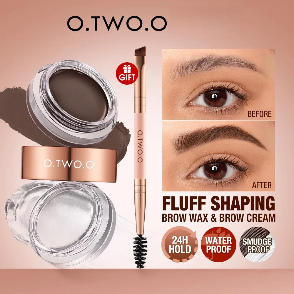 O.TWO.O 2-in-1 Waterproof Eyebrow Pomade & Brow Gel Wax Eyebrow Pomade HIP