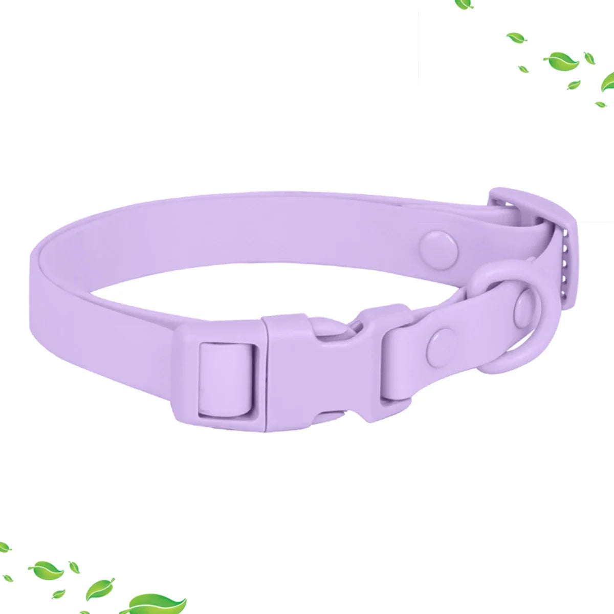 Macaron PVC Dog Collar – Waterproof & Adjustable | All Sizes Dog Collar HIP C795-Purple 1pcs S