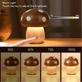 Bedside Lamp Warm Light Ebony Wood LED Table Lamp USB Rechargeable Stepless Dimming Mushroom Shaped for Dining Room HIP as show