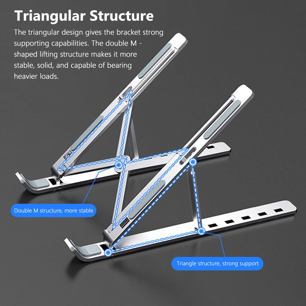 Aluminum Laptop Stand – Adjustable, Anti-Slip & Ventilated Laptop Stand HIP