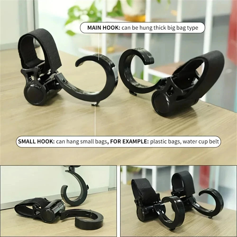 Baby Stroller Hooks – Multi-Purpose Diaper Bag Organizer Stroller Hook Set HIP