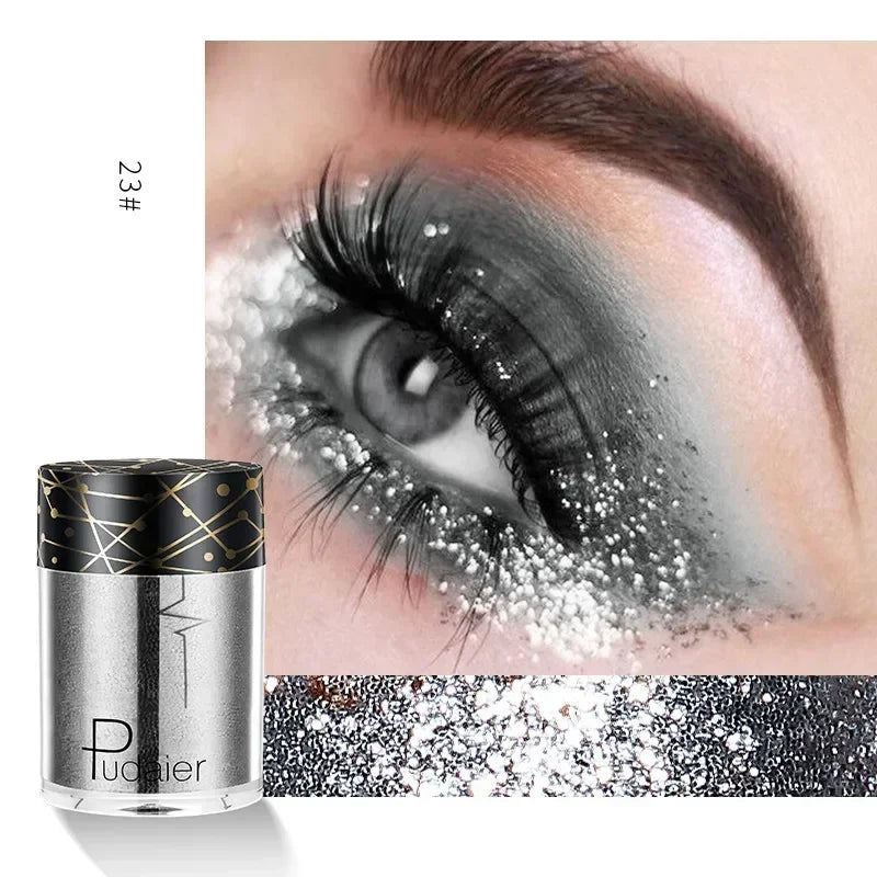 New Glitter Eye Shadow Professional Makeup Monochrome Shining Eyeshadow Sequins Universal Party Cosmetic HIP 23