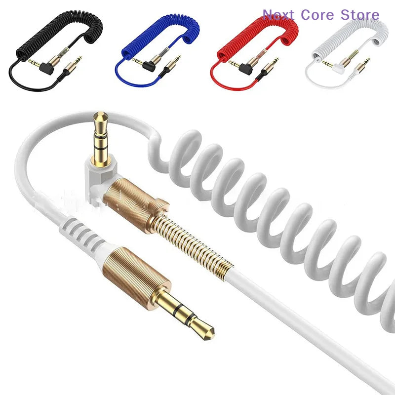 3.5mm AUX Audio Cable Spring Elbow Male to Female – eelhoe AUX Audio Cable HIP