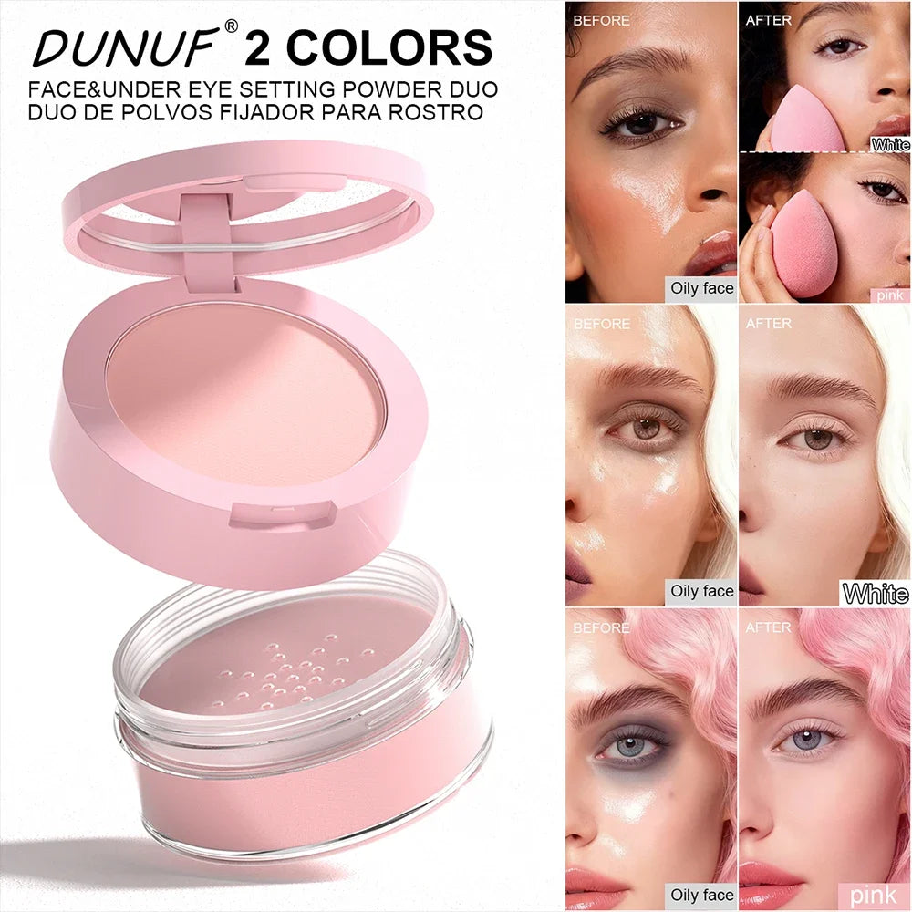 DUNUF 2-in-1 Setting Powder – Oil Control Matte Finish Setting Powder HIP