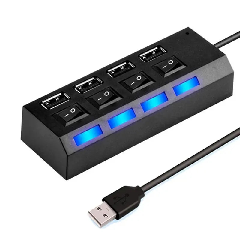 USB 2.0 Hub – 4 & 7 Port Splitter with LED Switch | HIP USB Hub Splitter HIP