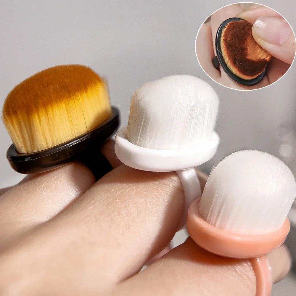 Nails Art Dust Brush Buckle Brush Oval Gel Dust Cleaning Make Up Ring-Shaped Brush Manicure Tools Fine Soft Bristle Brushs HIP