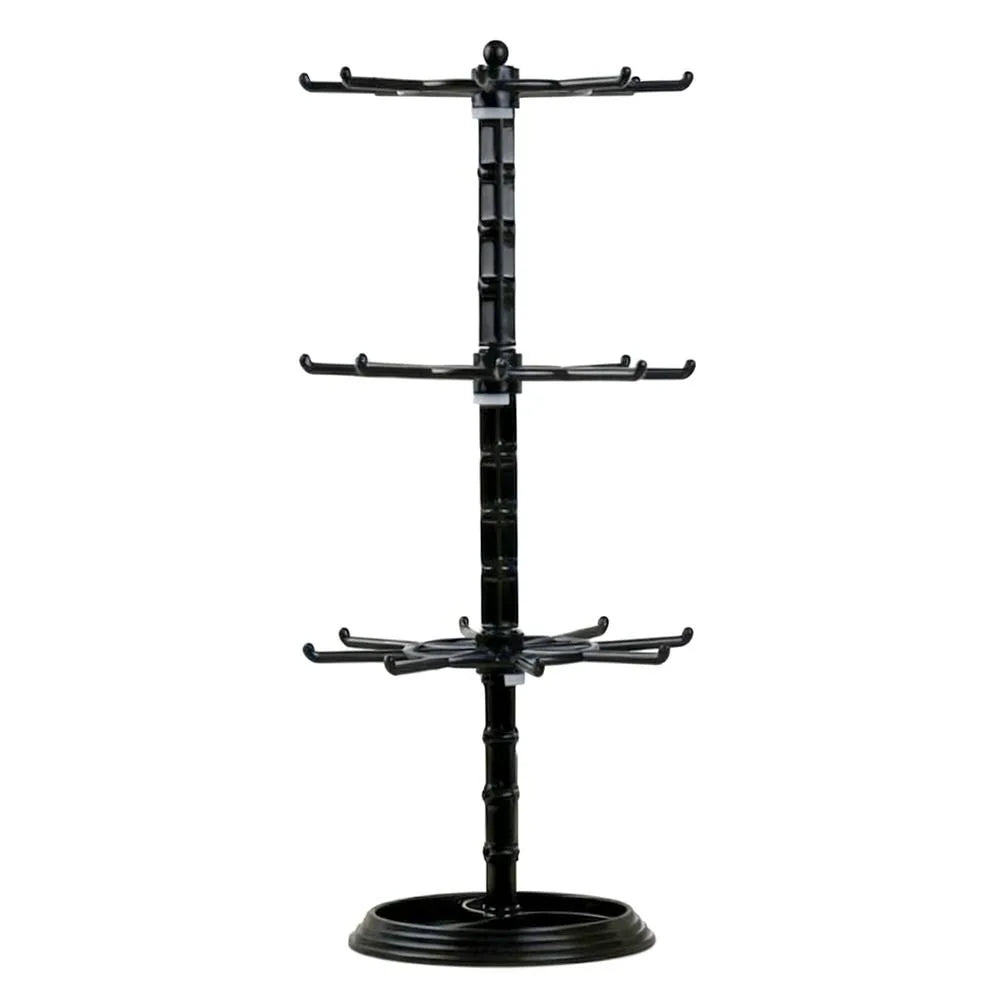 Multi-Layer Rotating Jewelry & Keychain Display Stand Organizer Jewelry Display Stand HIP Transparent 3 Layer