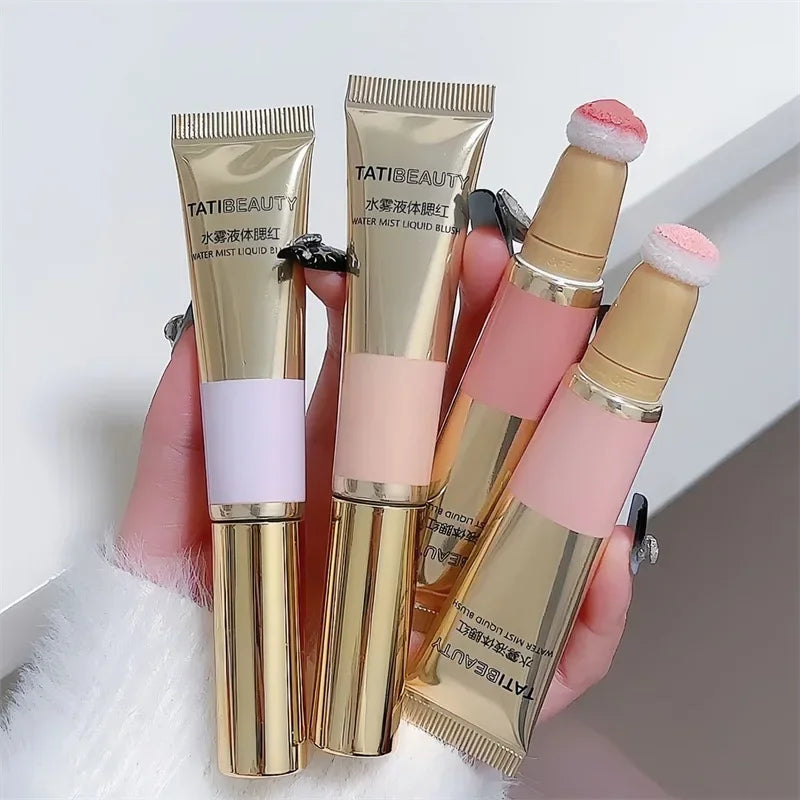 Liquid Blush Velvet Matte Blusher Face Pigment Lasting Beauty Natural Cream Cheek Tint Pink Peach Blush Korean Makeup Cosmetics HIP