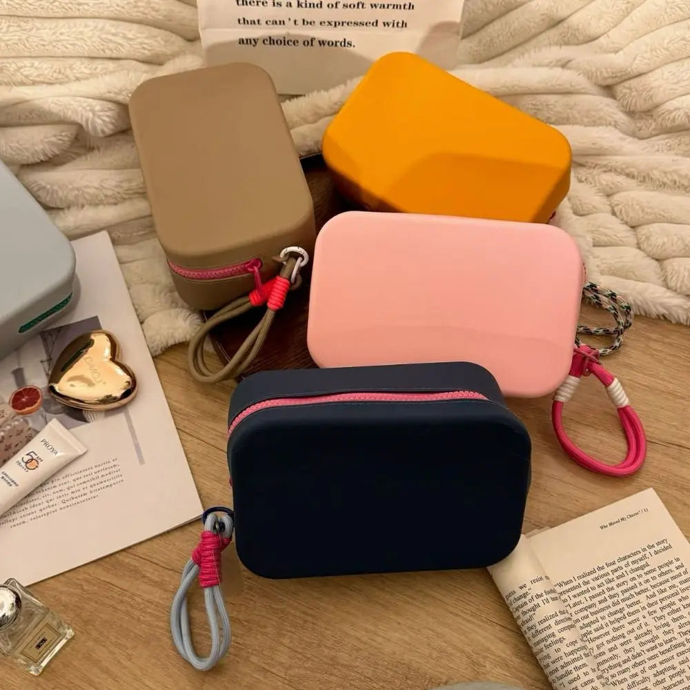 Portable Silicone Travel Bag – Waterproof Zipper Toiletry Pouch Silicone Toiletry Bag HIP