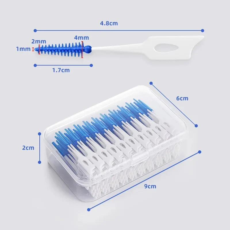 RUZOFO Silicone Interdental Brushes 40/120/200 Pack Interdental Brush HIP