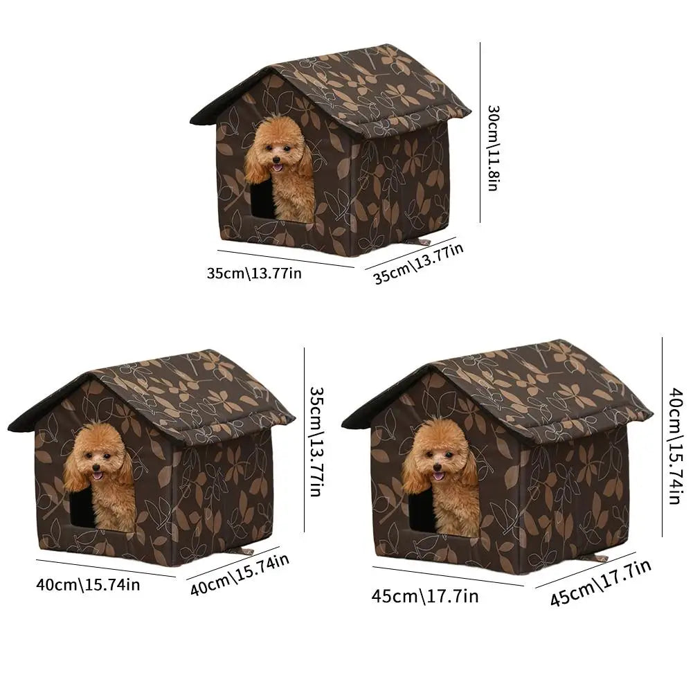 Winter Waterproof Cat House Bed Outdoor Warm Shelter Dog Kennel Foldable Pet Cabin Tent Insulated Supplies DropShipping HIP