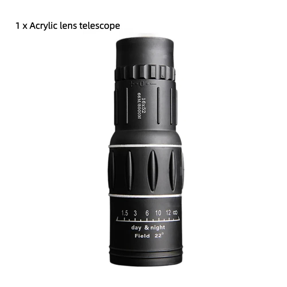 16x52 HD Monocular Telescope – High-Power Optical Zoom Scope Monocular Telescope HIP Acrylic lens