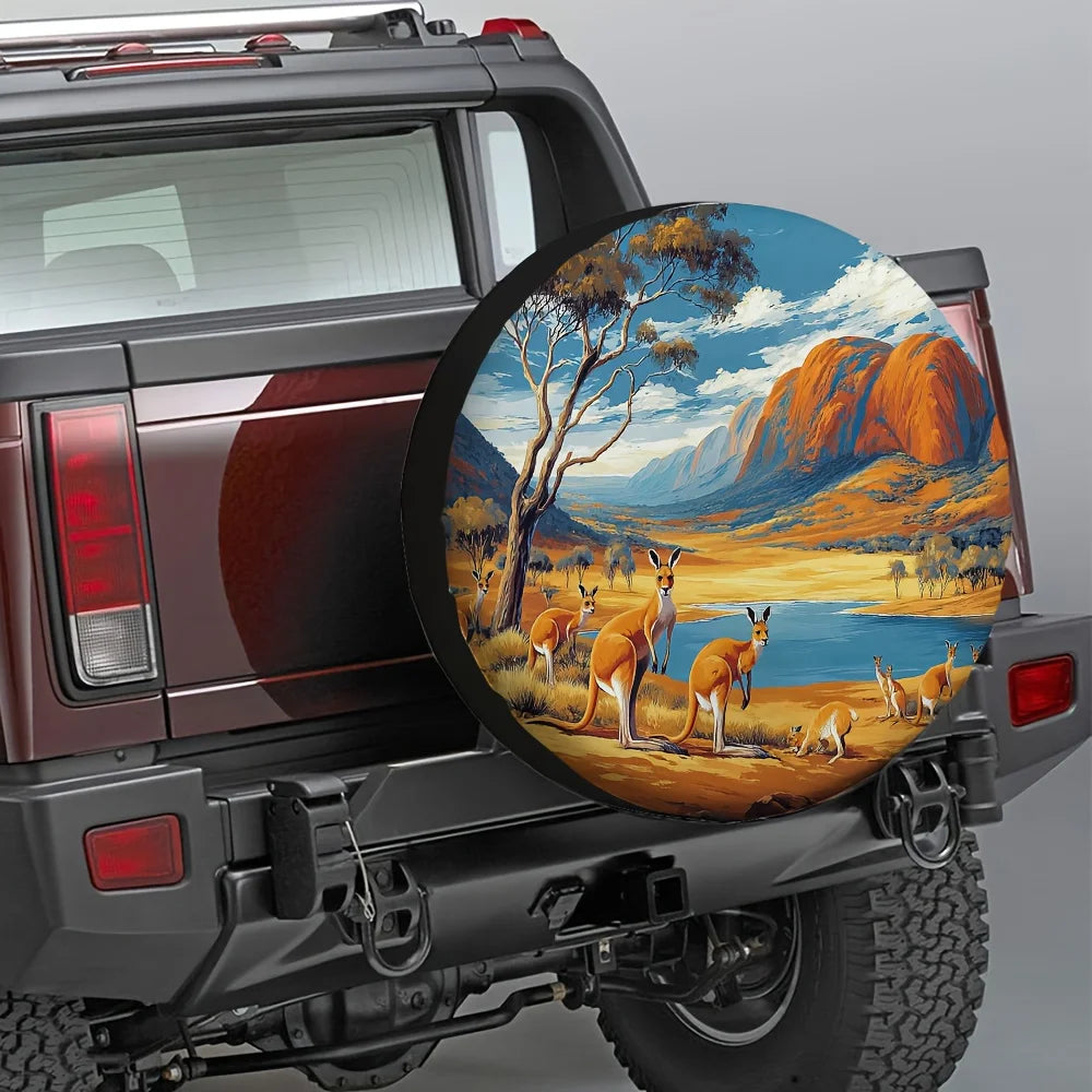 Kangaroo RV Spare Tire Cover – UV-Resistant Polyester Spare Tire Cover HIP