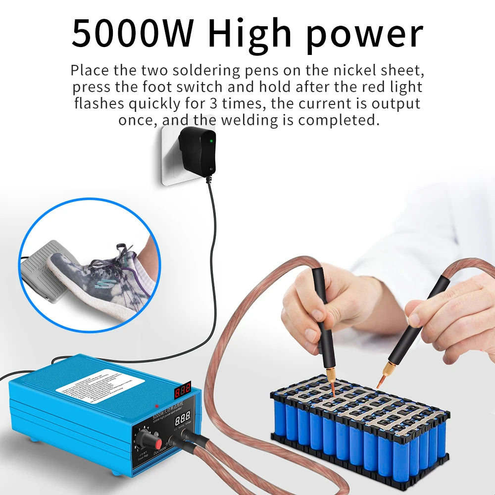 5000W Handheld Spot Welder – DIY 18650 Battery Welding Machine Spot Welding Machine HIP