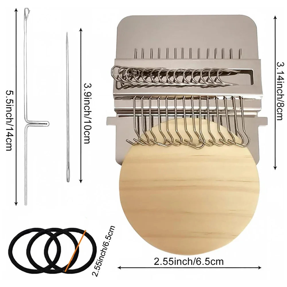 Portable Small Darning Machine Mending Jean Clothe Fabric Repair Practical Knitting Tool Wooden Hand Tapestry Loom Weaving Frame HIP