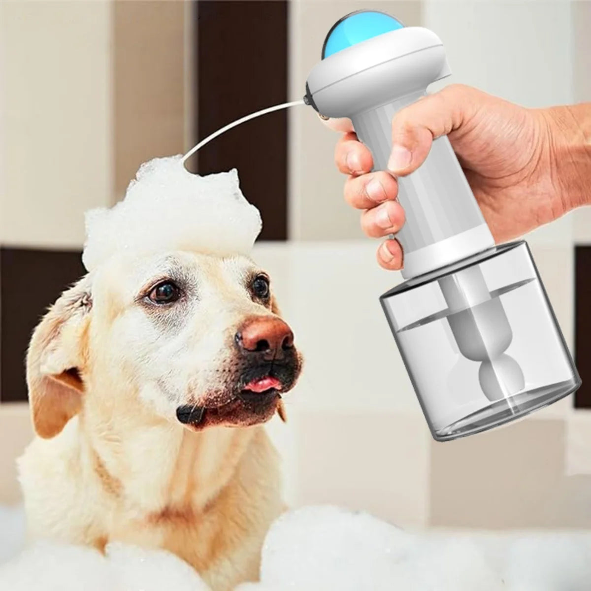 A UFO Flying Saucer Shape Cats And Dogs Bathing With Electric Foam Machine USB Rechargeable Automatic Soap Dispenser Foam Machin HIP