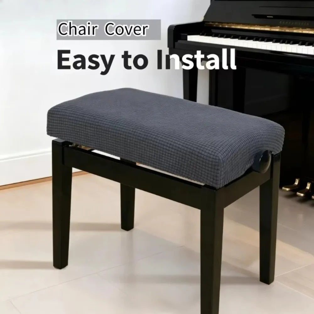 Jacquard Elastic Piano Stool Cover – Washable Bench Protector Stool Cover HIP