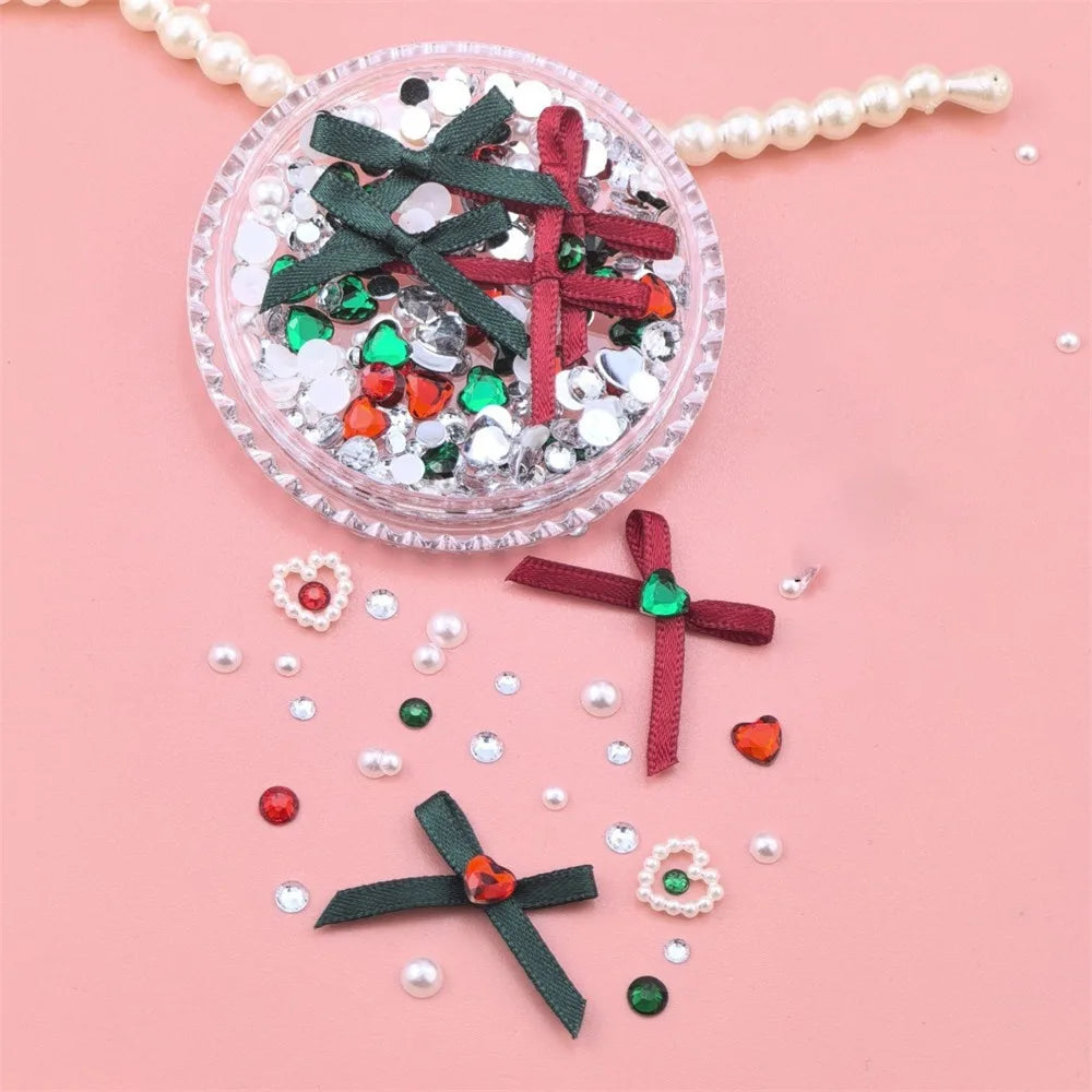 3D Rhinestone Bow Crystal Face & Nail Sticker Decorations