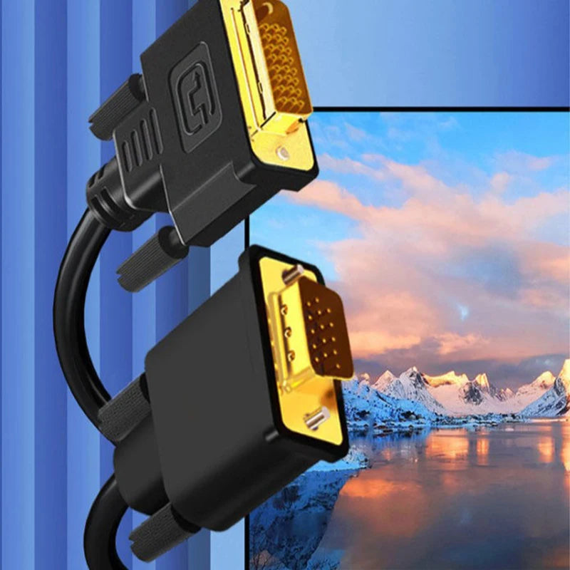DVI to VGA Adapter Cable 24+1 – 1080p Projector & Monitor DVI to VGA Cable HIP