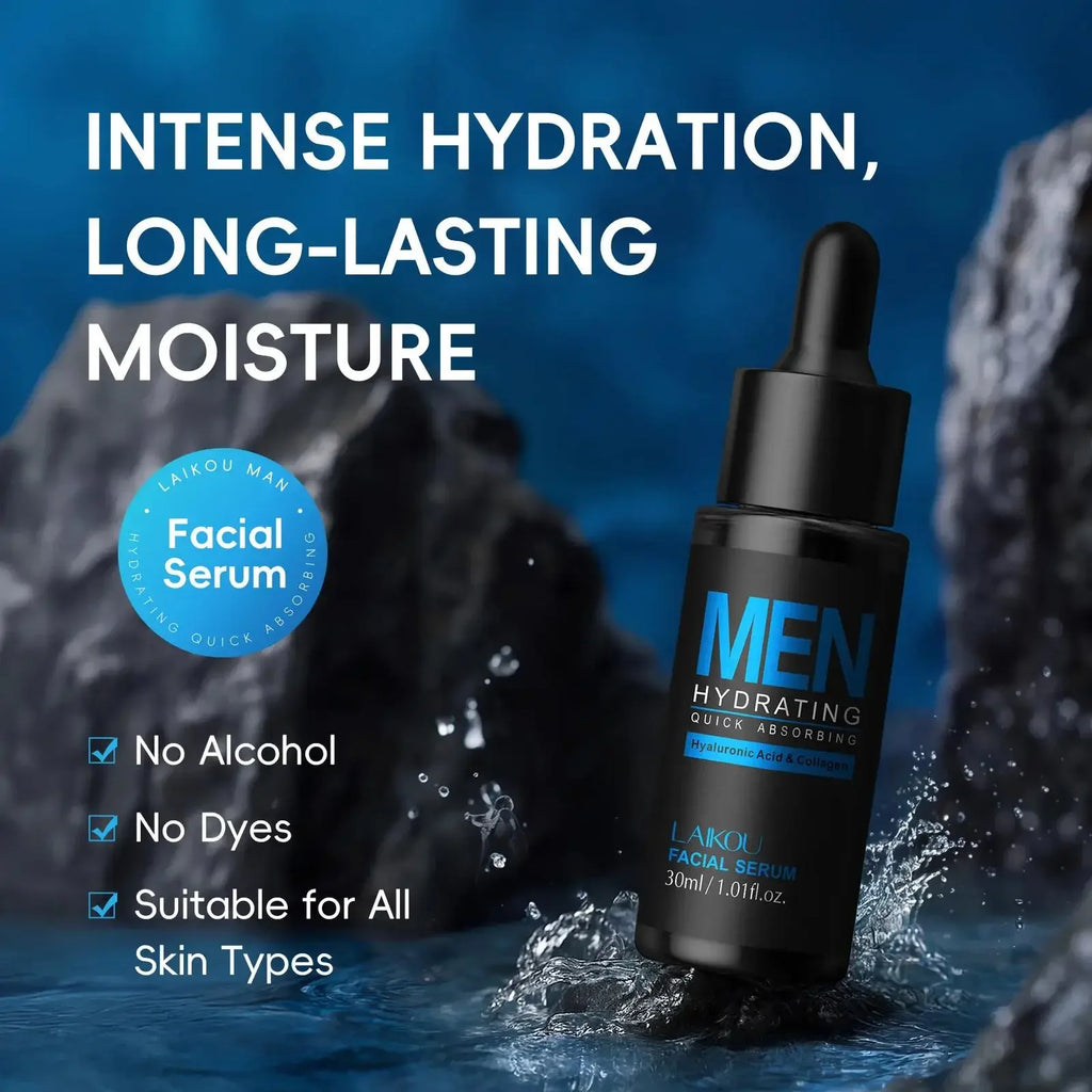 LAIKOU Men's Hyaluronic Acid Face Serum 30ml – Hydrate & Firm Men's Face Serum HIP