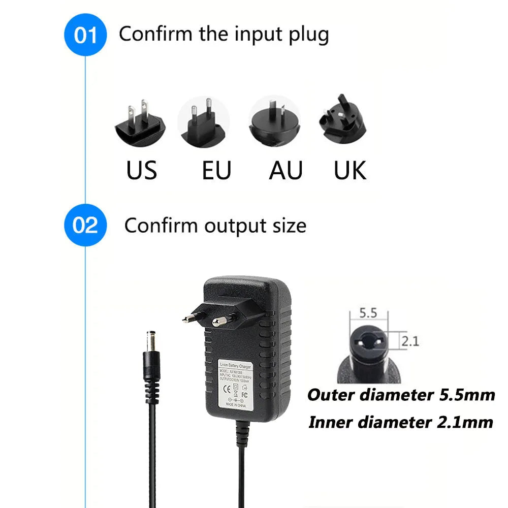14.4V 1.5A Smart Lithium Battery Charger – 18650 & DC Devices Lithium Battery Charger HIP