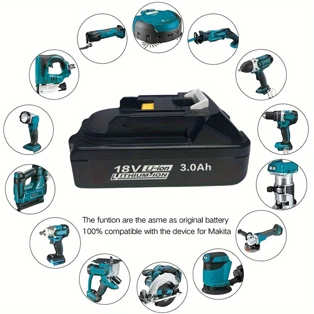 Makita 18V 3.0Ah Li-Ion Battery – BL1830B BL1840B BL1860B Power Tool Battery HIP