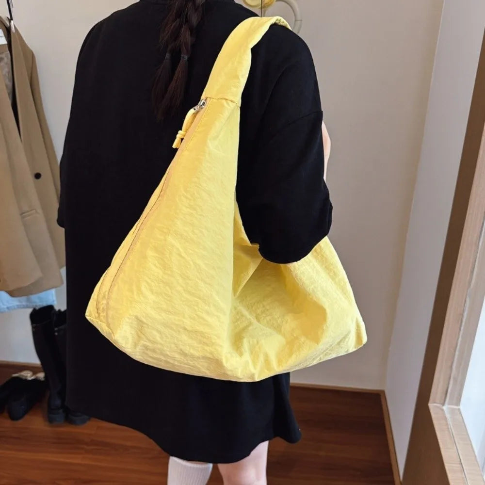 Large Nylon Shoulder Tote Bag – Zipper & Multi-Pocket | HIP Shoulder Tote Bag HIP