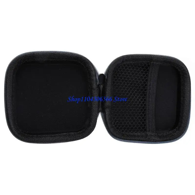 Portable PU Leather Zipper Earbud & Headset Carrying Case Headphone Carrying Case HIP