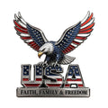 3D Metal US Army Veteran Car Emblem – Eagle & Flag Badge Vehicle Emblem Badge HIP 1PCS 9.7X9CM