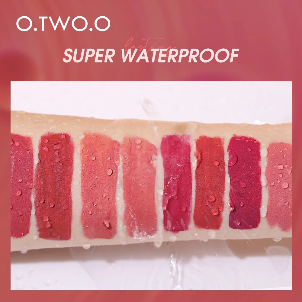 O.TWO.O Velvet Matte Liquid Lipstick – 12 Shades, Waterproof Matte Liquid Lipstick HIP