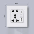 UK Wall Socket with USB-A & Type-C Fast Charging Ports USB Wall Socket HIP White