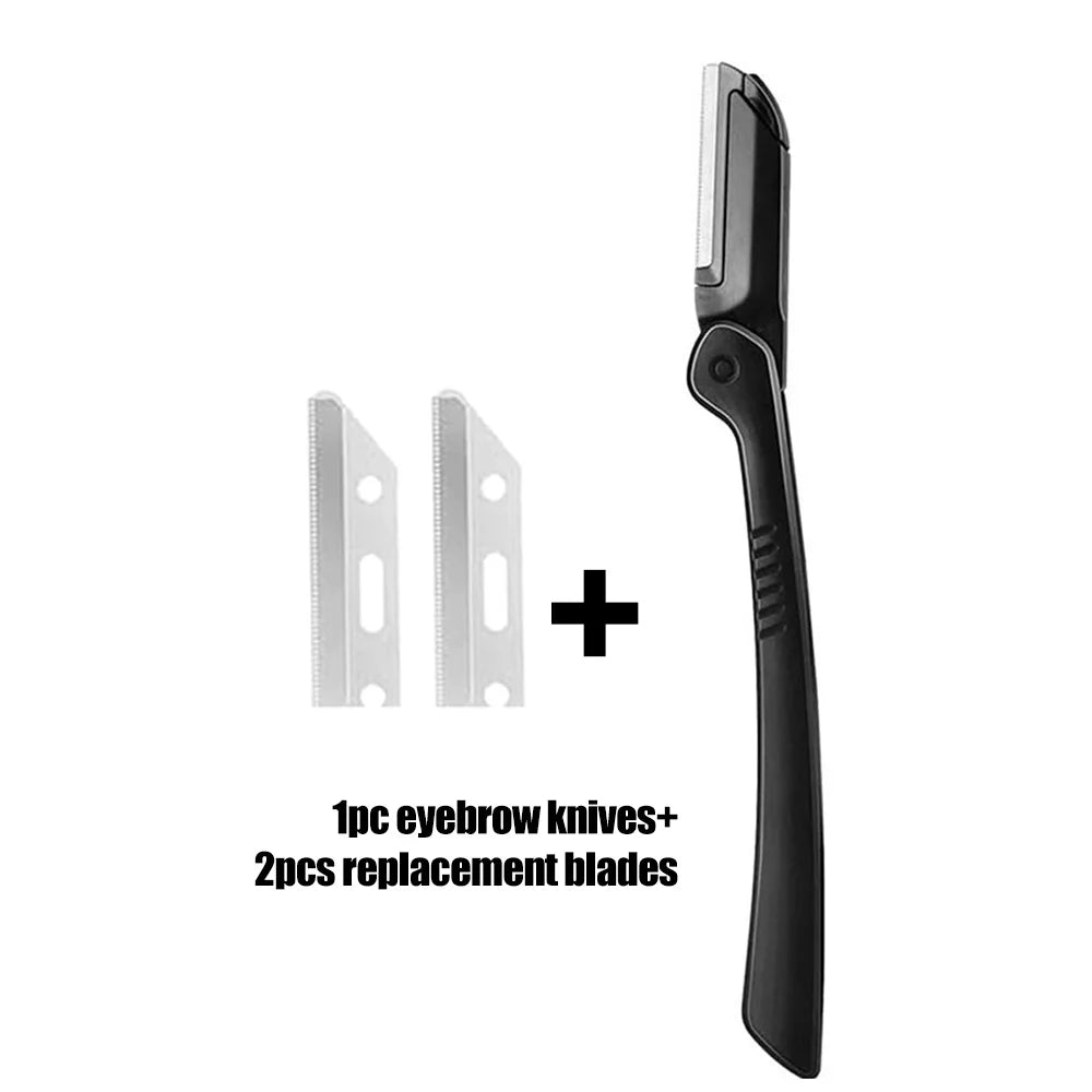 Eyebrow Razor Dermaplaning Set for Women & Men – RUZOFO Eyebrow Razor Set HIP C803-1 knife 2 blade