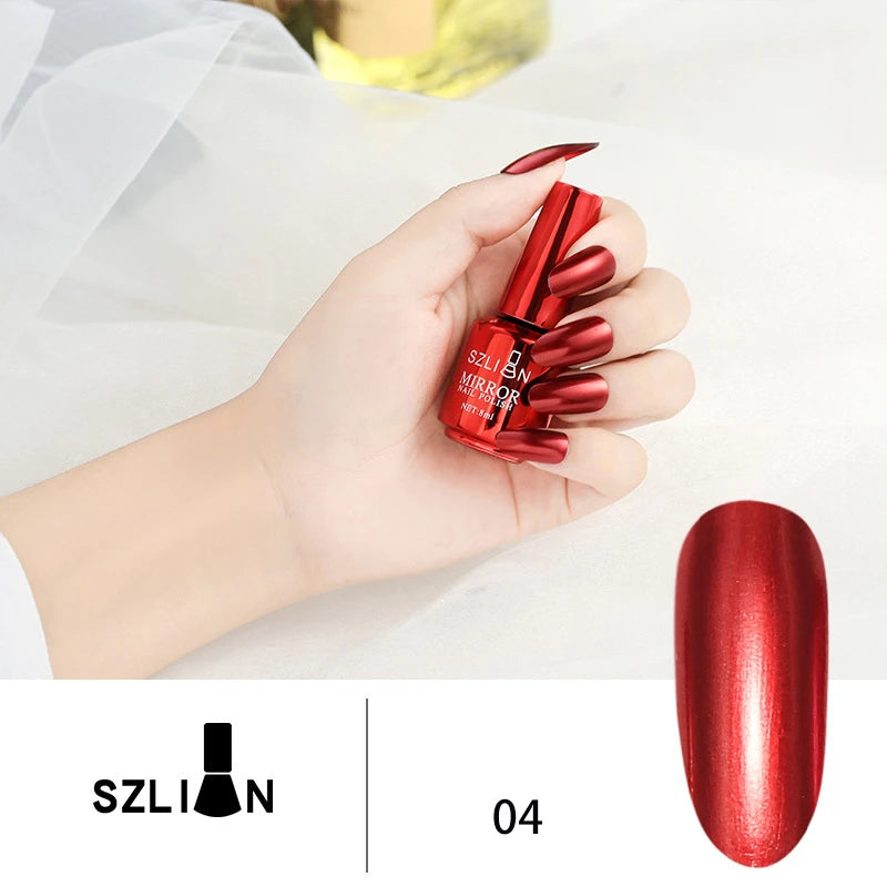 ZUOFILY Mirror Gel Nail Polish – No Lamp Metallic Silver