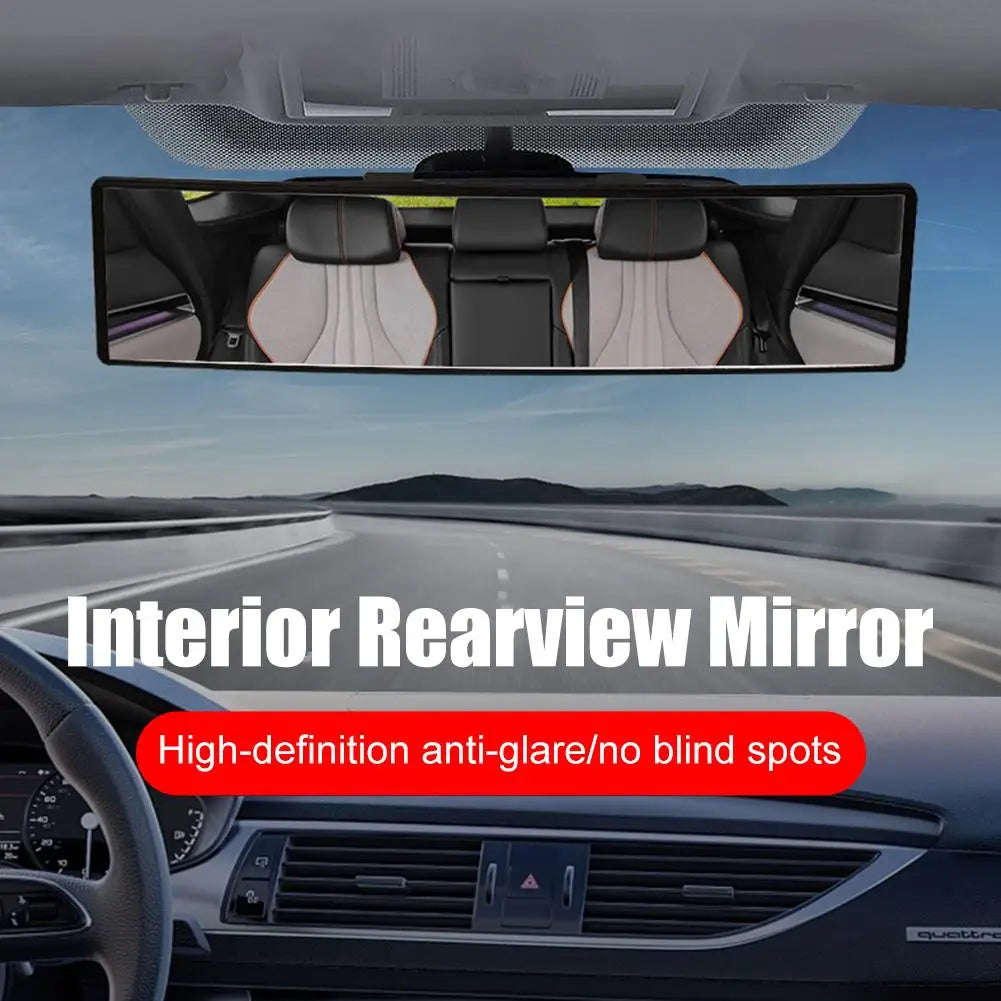 Wide Angle Convex Rearview Mirror 285MM Wide Convex Interior Clip On Rear View Clear Mirror Anti Glare Large Vision Panoramic HIP