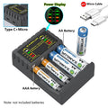 4-Slot USB Intelligent AA AAA Ni-MH Ni-Cd Battery Charger Battery Charger HIP Black