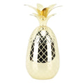 Pineapple Cup with Lid 500ml Stainless Steel Drinking Glasses Reusable Easy to Clean Versatile Tumbler Cup for Bar Party HIP Gold