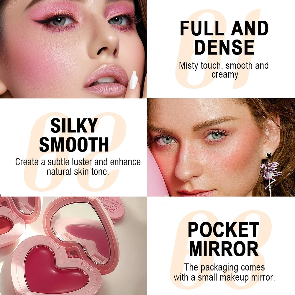 SAM SUGAR Heart Cream Blush – Lip & Cheek, Waterproof Cream Blush HIP