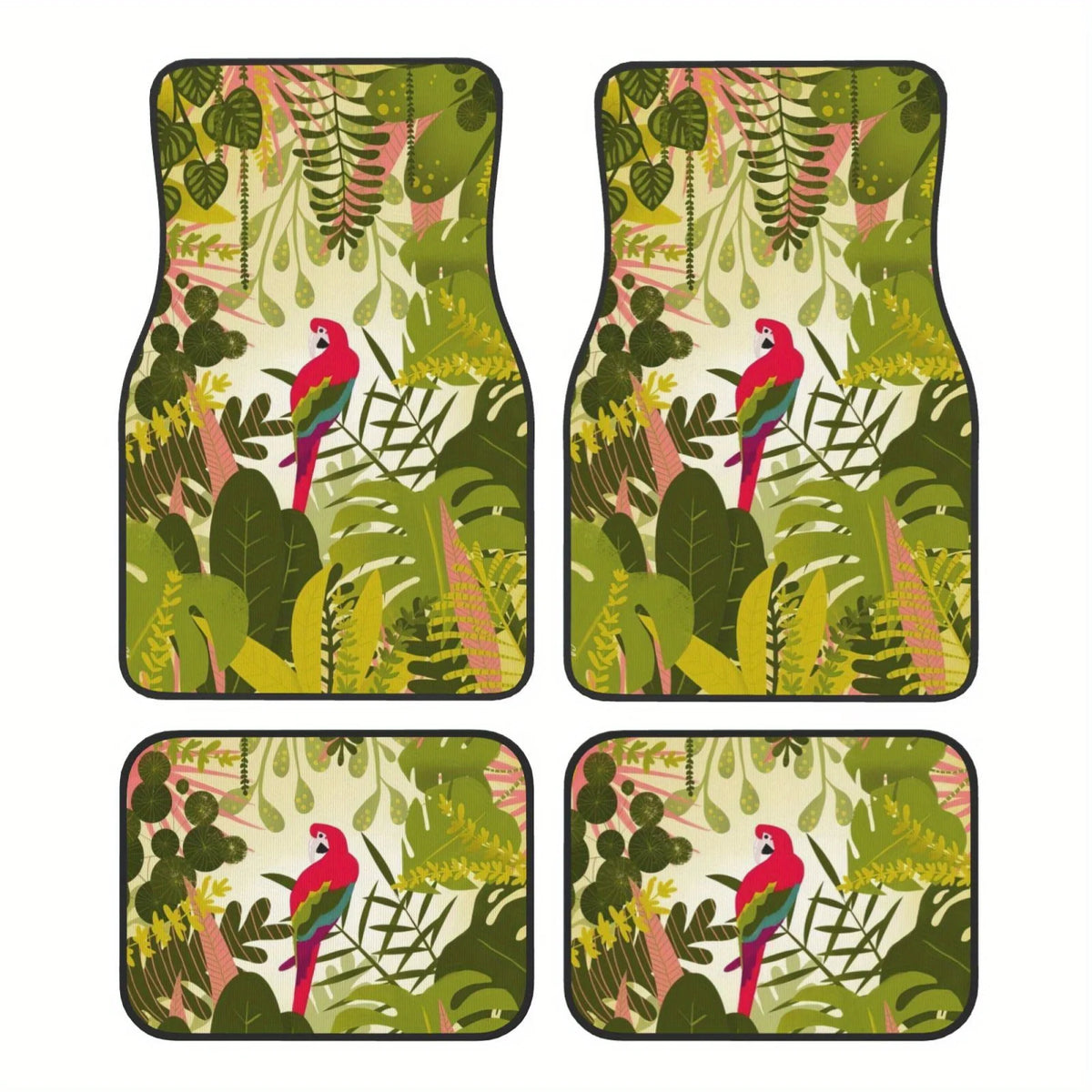 4-Piece Car Floor Mats – All-Over Print, Non-Slip Design Car Floor Mats HIP black