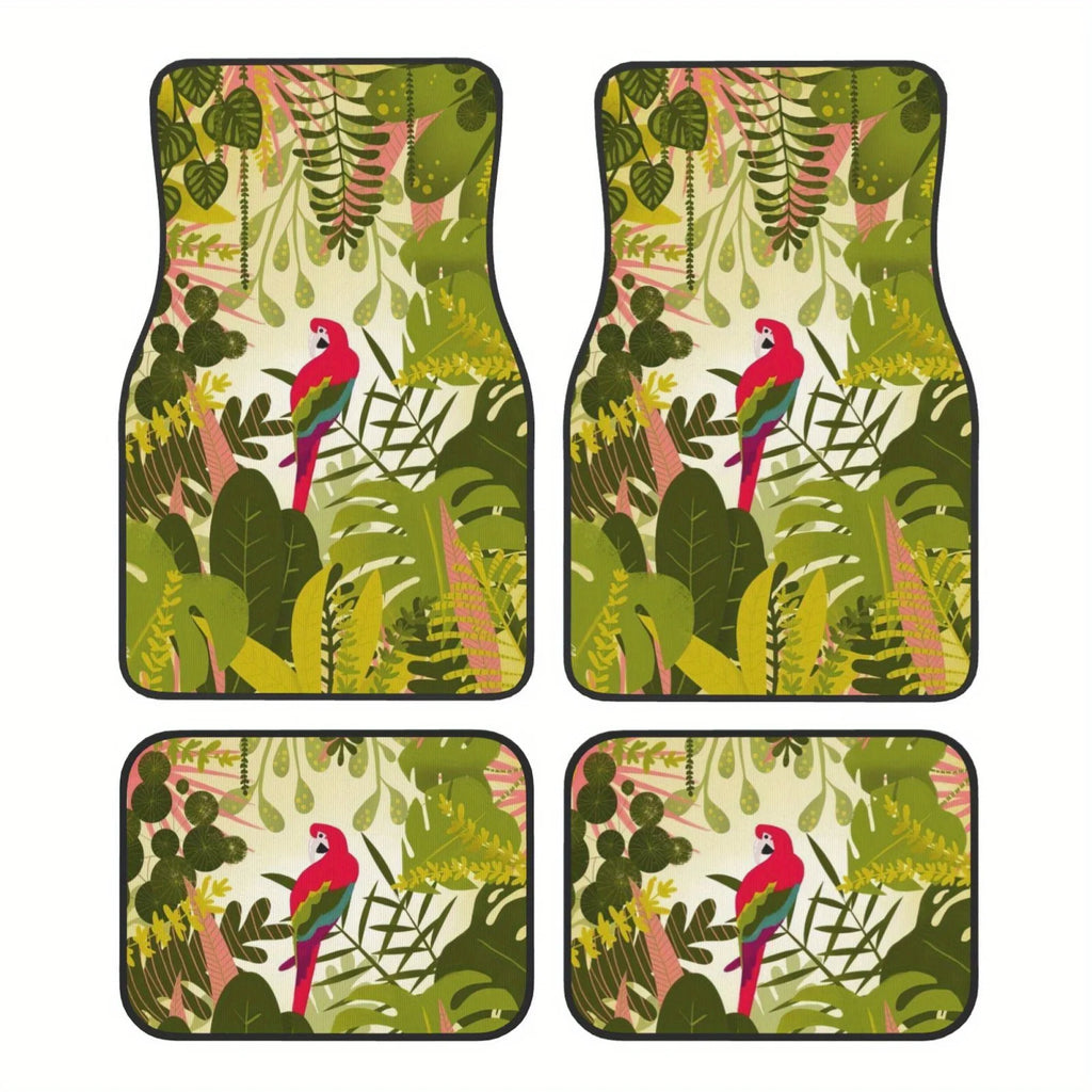 4-Piece Personalized Car Floor Mats – Non-Slip All-Over Print Car Floor Mats HIP black