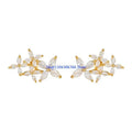 Floral Zirconia Ear Attachment for FreeClip 1 & 2 | Gold Silver Earphone Accessory Clip HIP Gold CN