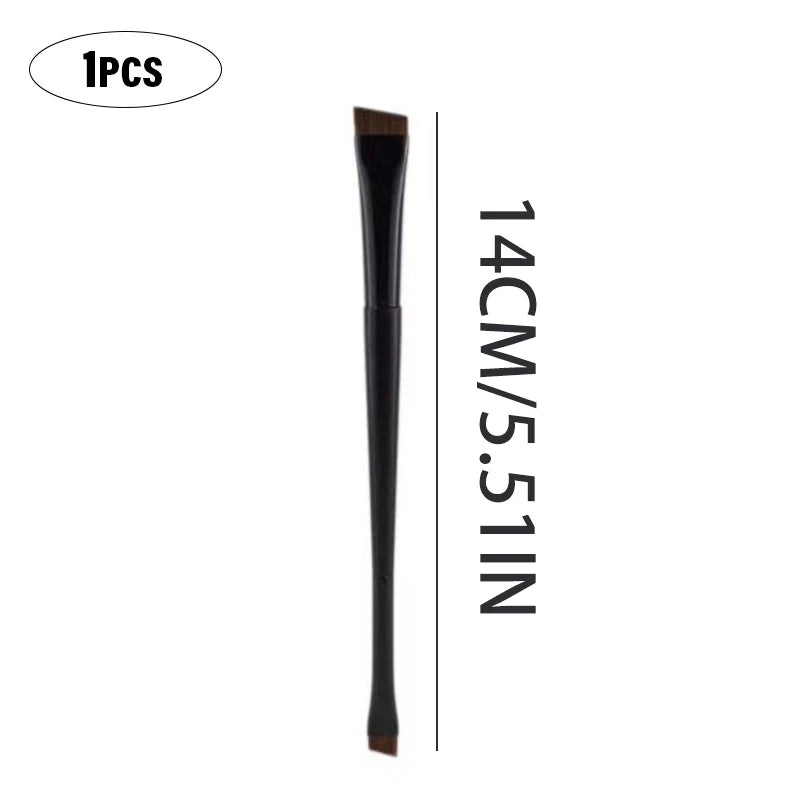 Professional Eyebrow Brush Eyeliner Angled Flat Head Blade Eye Liner Brow Contour Makeup Brushes Double-head Makeup Tool 1~10PC HIP Long B-1Pc