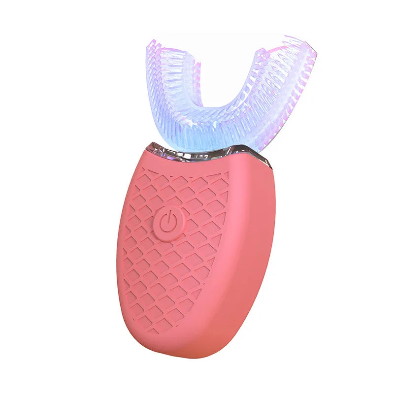 U-Shape Sonic Electric Toothbrush – 360° Whitening, USB Charge Electric Toothbrush HIP Rose Red