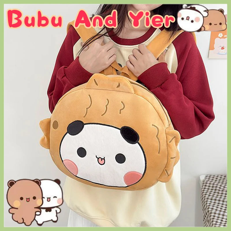 Panda Bubu & Dudu Plush Backpack – Cartoon Schoolbag Gift Plush Character Backpack HIP